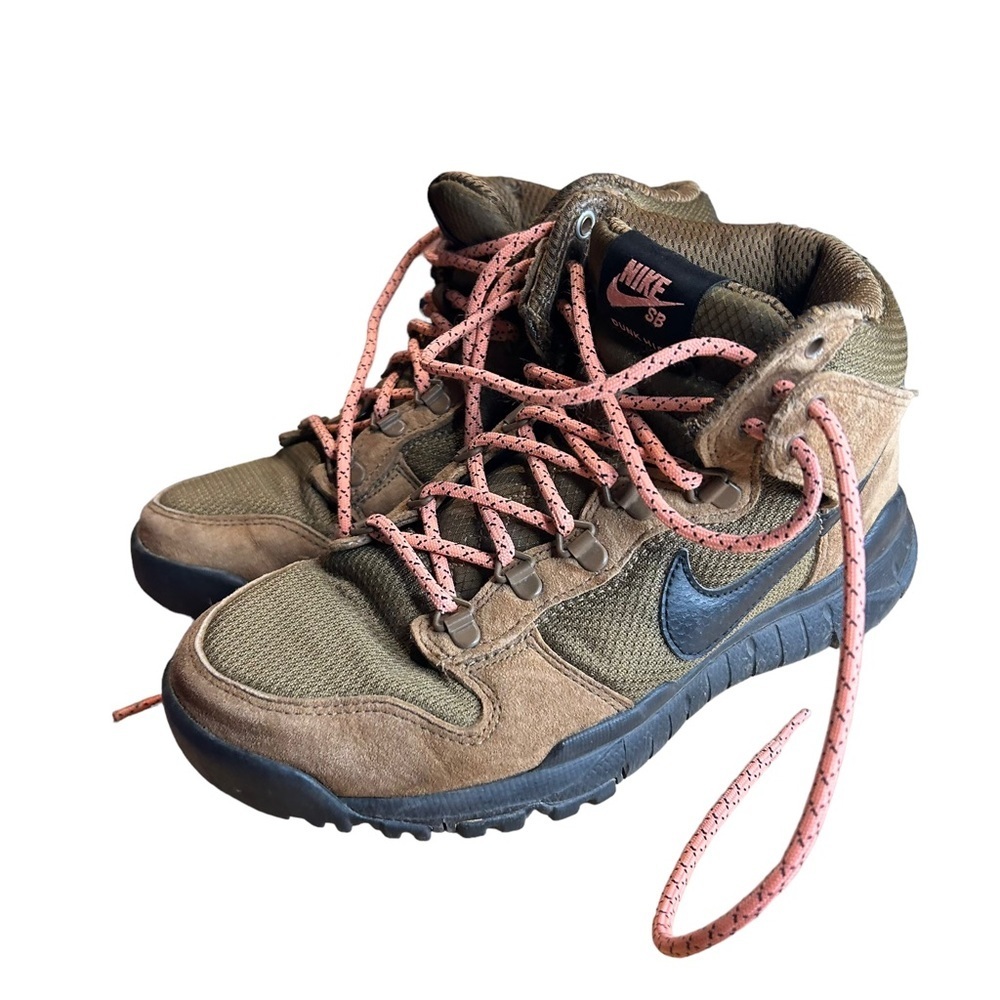 Nike Men's Sb Dunk Hi Military Brown / Black High-Top Skateboarding Shoe - Picture 12 of 13